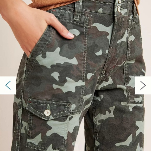 Anthropologie Green Cargo Pants with Utility Style - Picture 10 of 11
